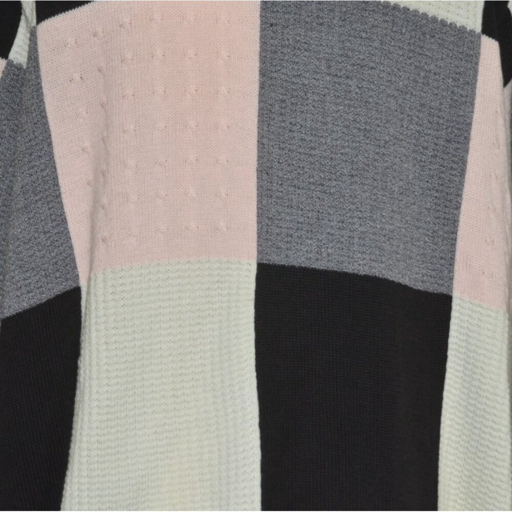 Allison Daley Adorable Colorblock Cardigan Sweater Size 3X Mixed Knit Casual - Picture 7 of 9